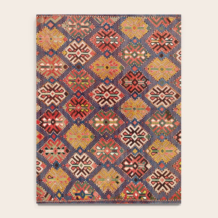 Azeri Zili Azerbaijan South Causasus Antique Rug Print Notebook Gallery Image 4