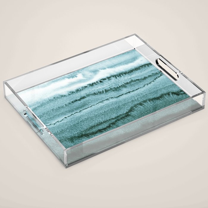 WITHIN THE TIDES - OCEAN TEAL Acrylic Tray Gallery Image 1