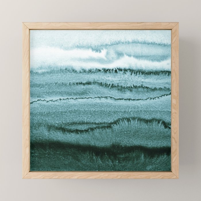 WITHIN THE TIDES - OCEAN TEAL Mini Art Print Gallery Image 1