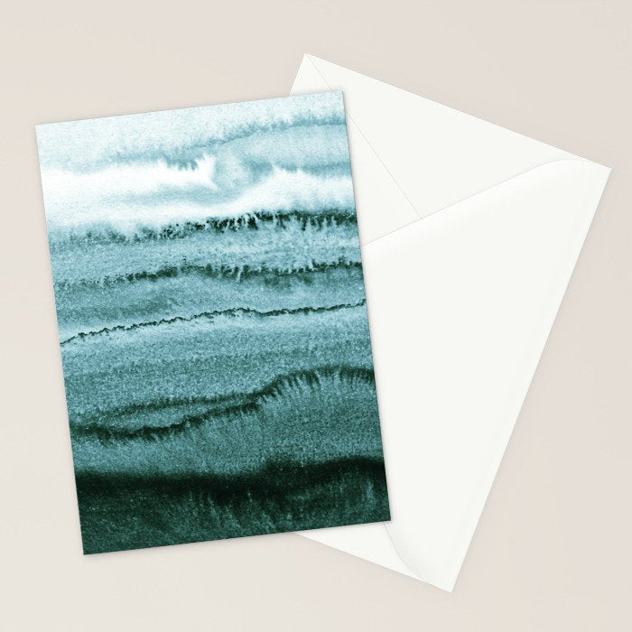 WITHIN THE TIDES - OCEAN TEAL Stationery Card Gallery Image 2