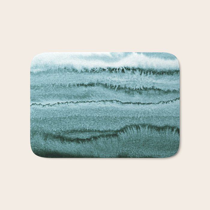 WITHIN THE TIDES - OCEAN TEAL Bath Mat Gallery Image 1