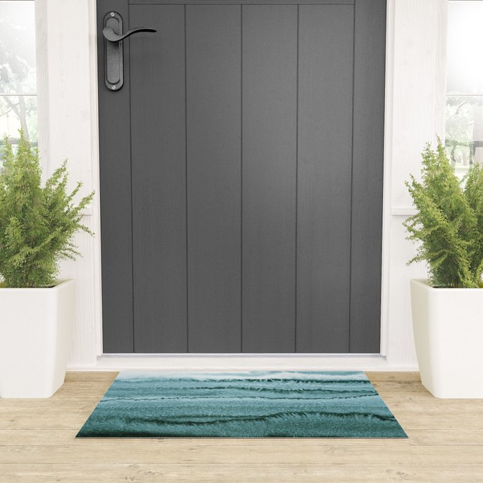 WITHIN THE TIDES - OCEAN TEAL Welcome Mat Gallery Image 3