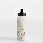 White Peonies Water Bottle Gallery Image 2