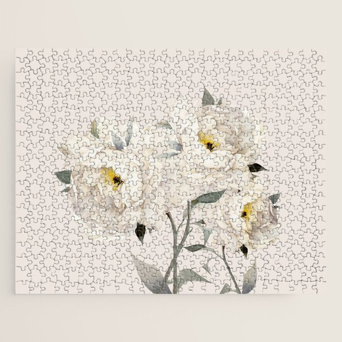 White Peonies Jigsaw Puzzle Gallery Image 1