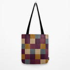 Bold Autumn Checks Pattern - Large XIII Tote Bag Gallery Image 2