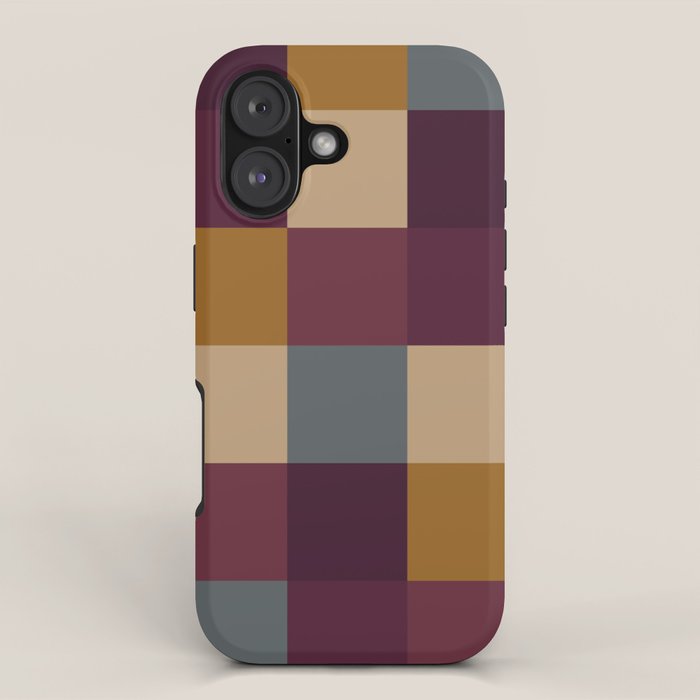 Bold Autumn Checks Pattern - Large XIII iPhone Case Gallery Image 1