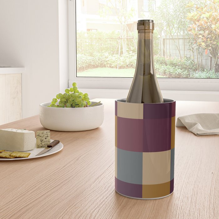 Bold Autumn Checks Pattern - Large XIII Wine Chiller Gallery Image 4
