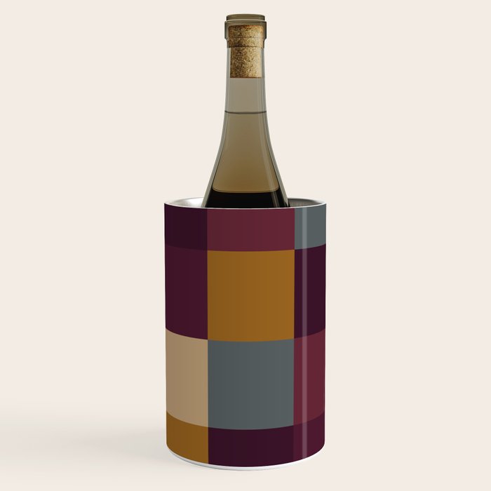 Bold Autumn Checks Pattern - Large XIII Wine Chiller Gallery Image 3