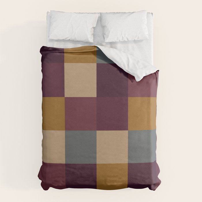 Bold Autumn Checks Pattern - Large XIII Duvet Cover Gallery Image 6