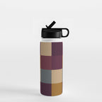 Bold Autumn Checks Pattern - Large XIII Water Bottle Gallery Image 1