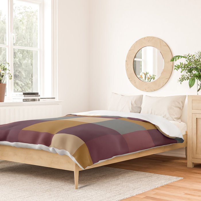 Bold Autumn Checks Pattern - Large XIII Duvet Cover Gallery Image 2