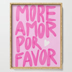 Pink Maximalist Quote - More Amor Serving Tray Gallery Image 1