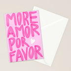 Pink Maximalist Quote - More Amor Stationery Card Gallery Image 2