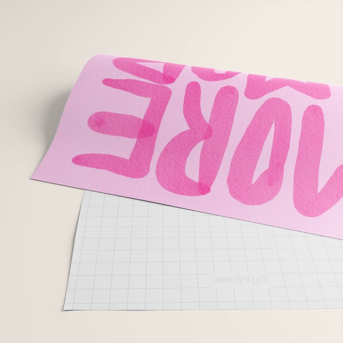 Pink Maximalist Quote - More Amor Wrapping Paper Gallery Image 2
