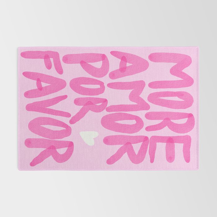 Pink Maximalist Quote - More Amor Rug Gallery Image 2