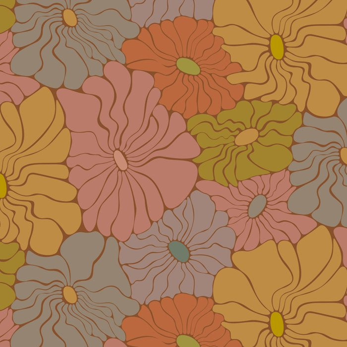 Exotic Groovy Flowers - Earthy Neutral Boho Garden Coffee Mug Gallery Image 2