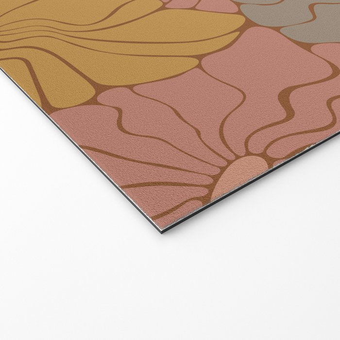 Exotic Groovy Flowers - Earthy Neutral Boho Garden Welcome Mat Gallery Image 2