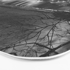 Niagara Falls, dark winter night after snowfall black and white photograph  by Alexander Henderson Bath Mat Gallery Image 3
