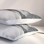 Niagara Falls, dark winter night after snowfall black and white photograph  by Alexander Henderson Pillow Sham Gallery Image 3