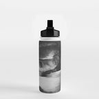 Niagara Falls, dark winter night after snowfall black and white photograph  by Alexander Henderson Water Bottle Gallery Image 2