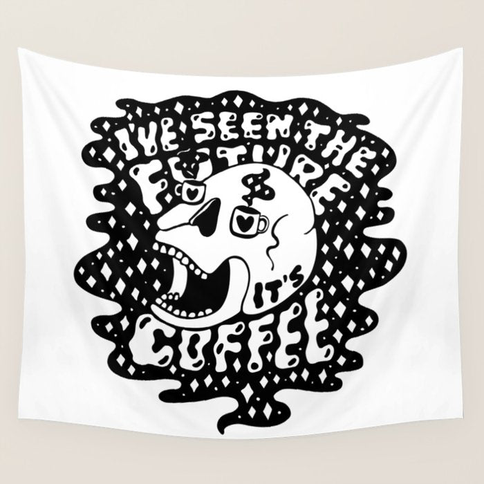 The Future is Coffee Wall Tapestry Gallery Image 4