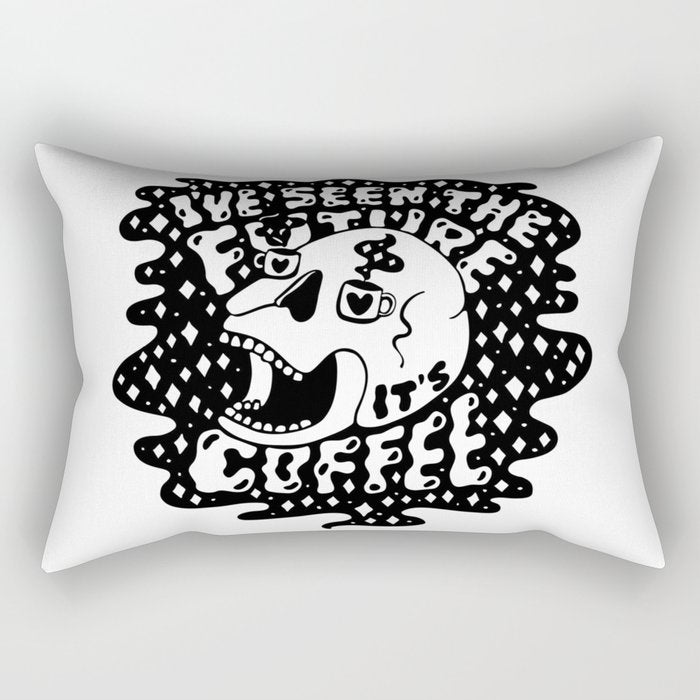 The Future is Coffee Rectangular Pillow Gallery Image 1