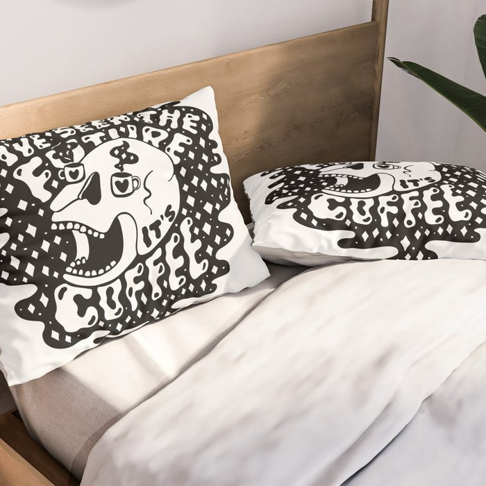 The Future is Coffee Pillow Sham Gallery Image 2