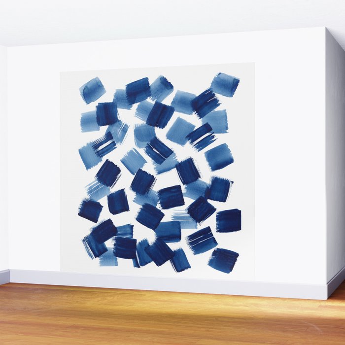 Indigo Brush Strokes | No.1 Wall Mural Gallery Image 2