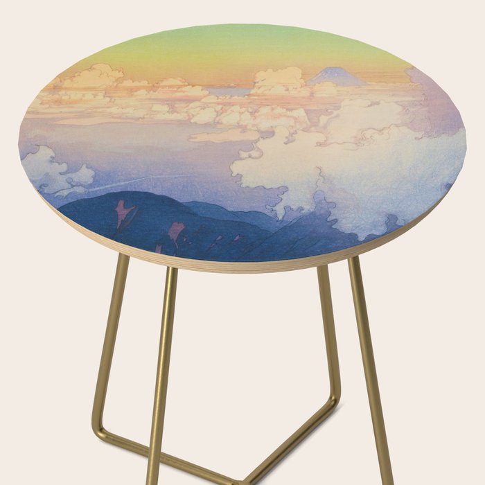 Above the Clouds (Un-Hyo) Vintage Beautiful Japanese Woodblock Print Hiroshi Yoshida Side Table Gallery Image 2