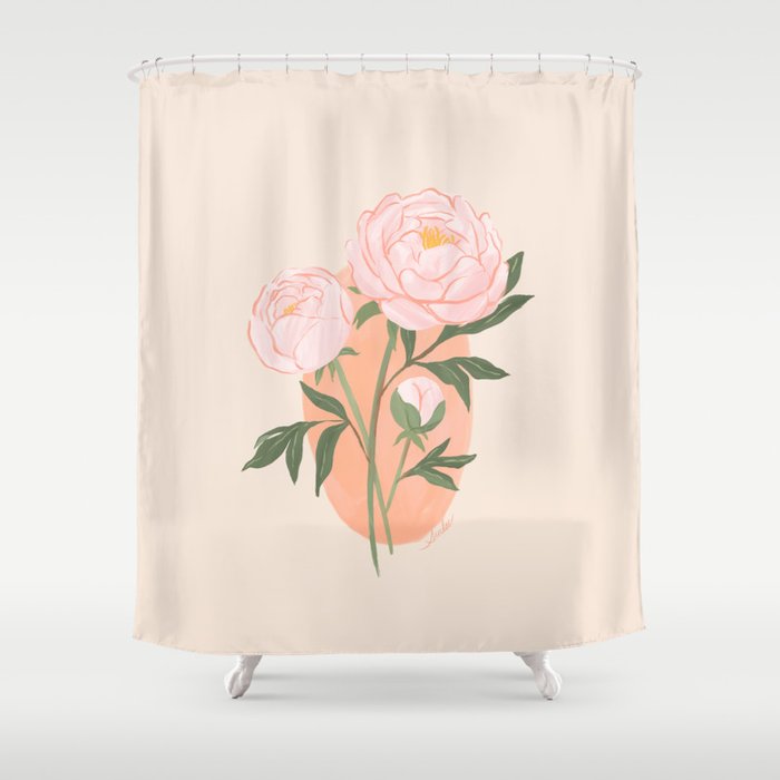 Peony Shower Curtain Gallery Image 1