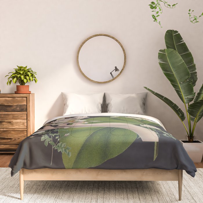 Minimal Collage/ Hand, Plants and Butterflies 6 Comforter Gallery Image 3