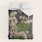 Minimal Collage/ Hand, Plants and Butterflies 6 Duvet Cover Gallery Image 6