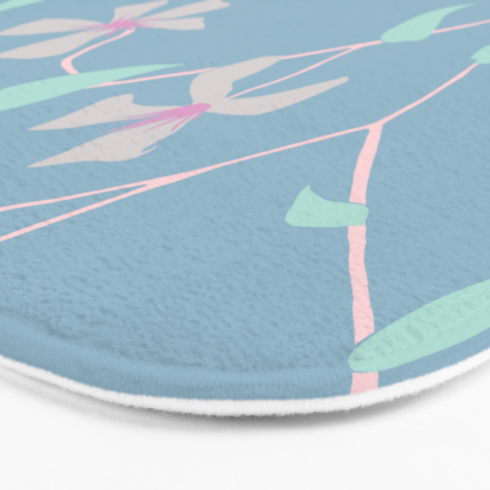 Floral Clematis Vine - Cool Summer Bath Mat Gallery Image 3