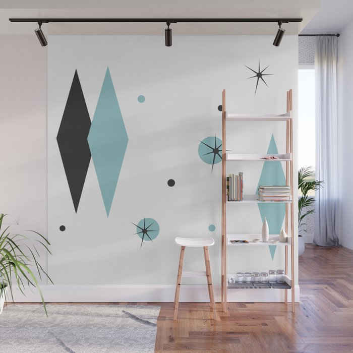 Vintage 1950s Mid Century Modern Design Wall Mural Gallery Image 1