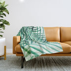 Tropical Fronds Abstract Design Throw Blanket Gallery Image 1