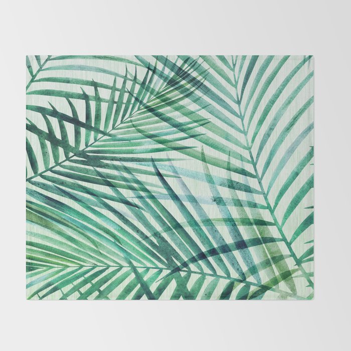Tropical Fronds Abstract Design Throw Blanket Gallery Image 2