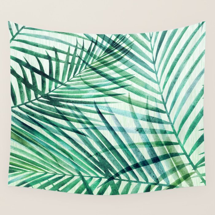 Tropical Fronds Abstract Design Wall Tapestry Gallery Image 4