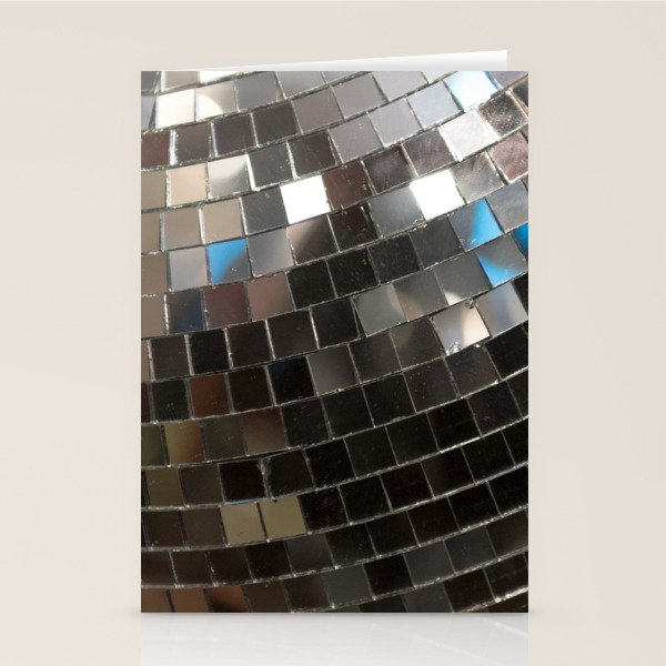 Silver Retro Disco Ball  Stationery Card Gallery Image 2