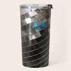 Silver Retro Disco Ball  Travel Mug Gallery Image 2