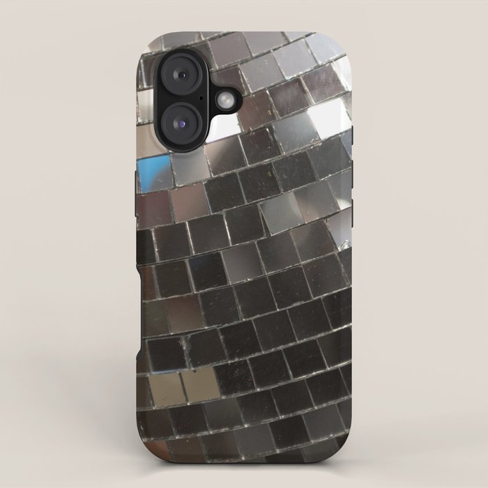 Silver Retro Disco Ball  iPhone Case Gallery Image 1
