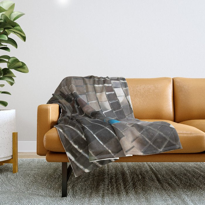 Silver Retro Disco Ball  Throw Blanket Gallery Image 1