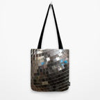 Silver Retro Disco Ball  Tote Bag Gallery Image 2