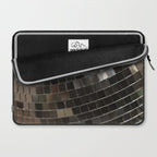 Silver Retro Disco Ball  Laptop Sleeve Gallery Image 2
