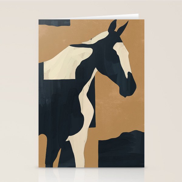 Abstract Minimal Horse 6 Stationery Card Gallery Image 1
