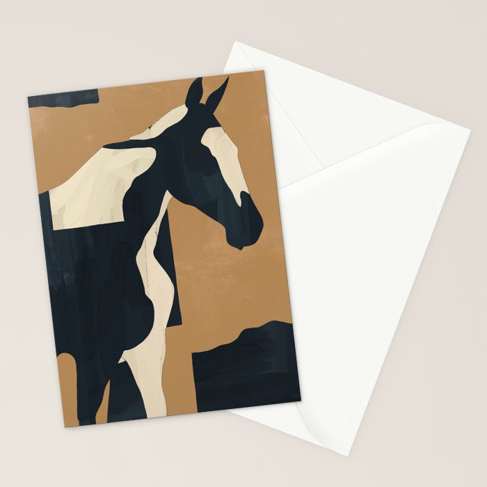 Abstract Minimal Horse 6 Stationery Card Gallery Image 2