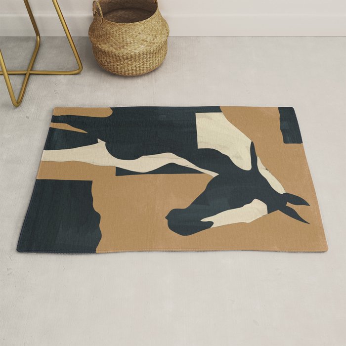 Abstract Minimal Horse 6 Rug Gallery Image 1