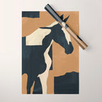 Abstract Minimal Horse 6 Wrapping Paper Gallery Image 1