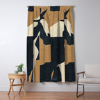 Abstract Minimal Horse 6 Window Curtain Gallery Image 5