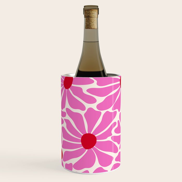 Big Groovy Flower - Pink and Red Wine Chiller Gallery Image 1