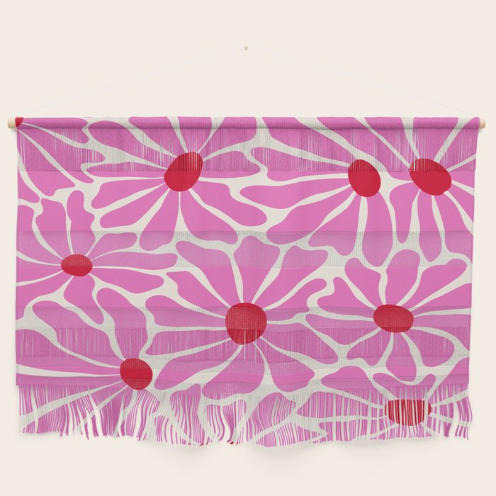 Big Groovy Flower - Pink and Red Wall Hanging Gallery Image 1